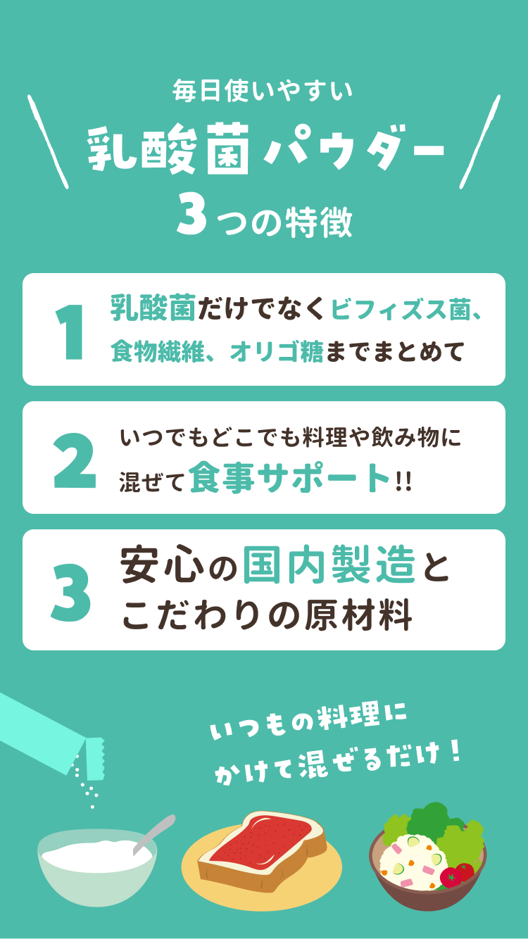 家族でスッキリ　乳酸菌パウダー　まんてんバランス