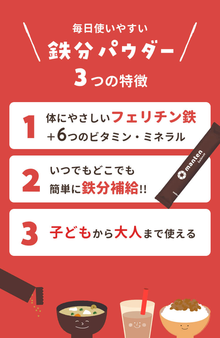家族でごきげん　鉄分パウダー　まんてんバランス